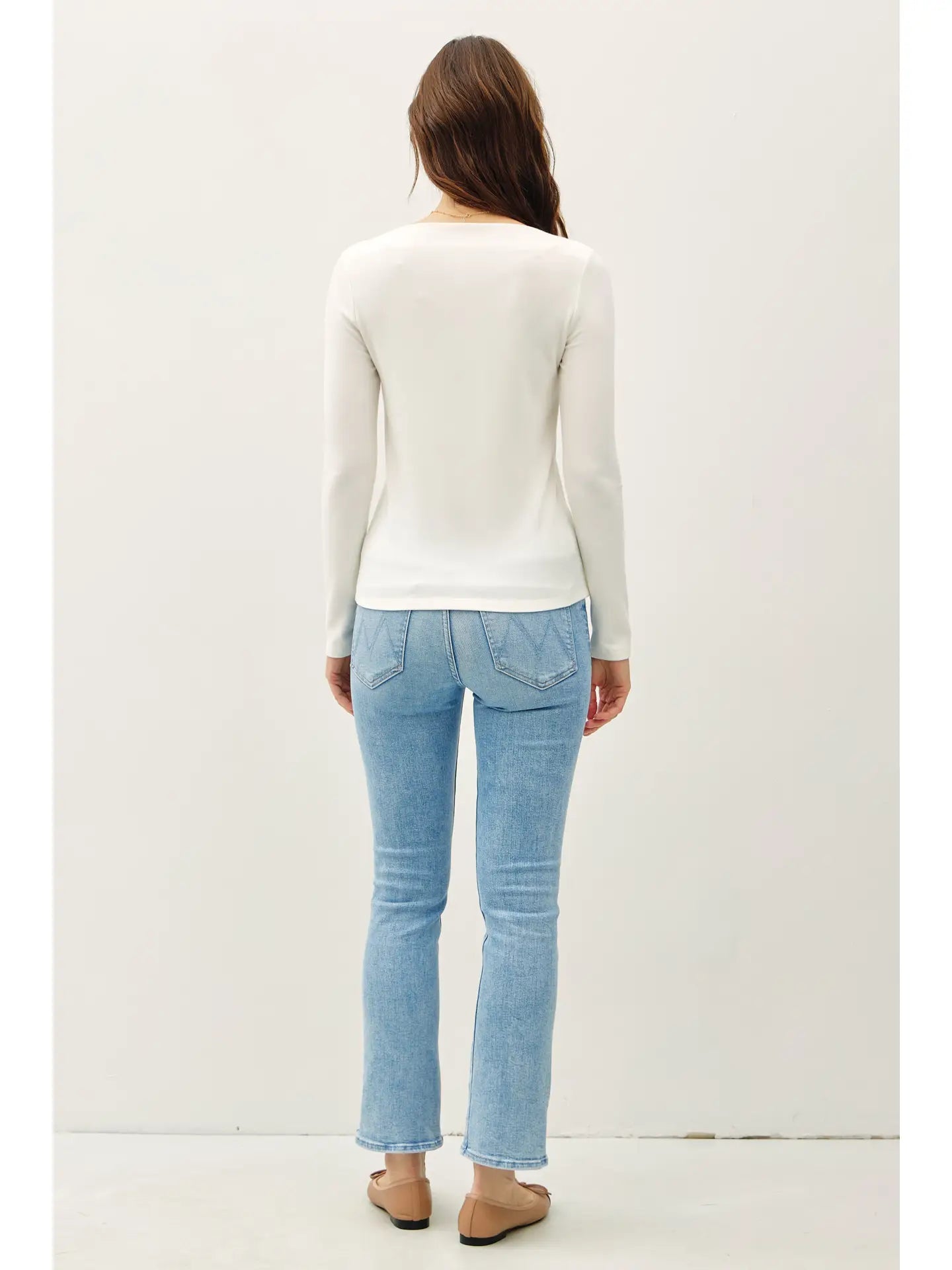 Basic Boat Neck Long Sleeve Knit Top