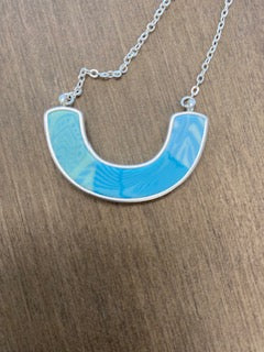 Maui Blue Reversible Cradle Necklace