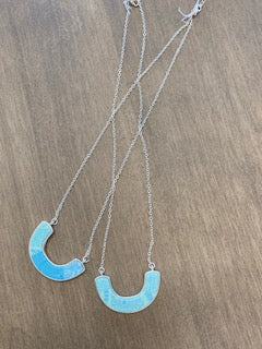 Maui Blue Reversible Cradle Necklace