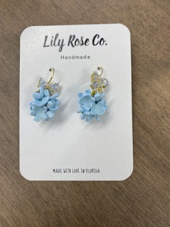 Blue Hydrangea Earrings