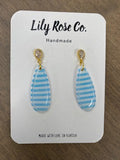 Blue Stripe Earrings
