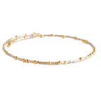 Confetti Beaded Bangle Smoky Quartz, Stacking Bracelet