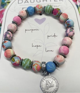 Daughter Bracelet - Handmade Clay Beads