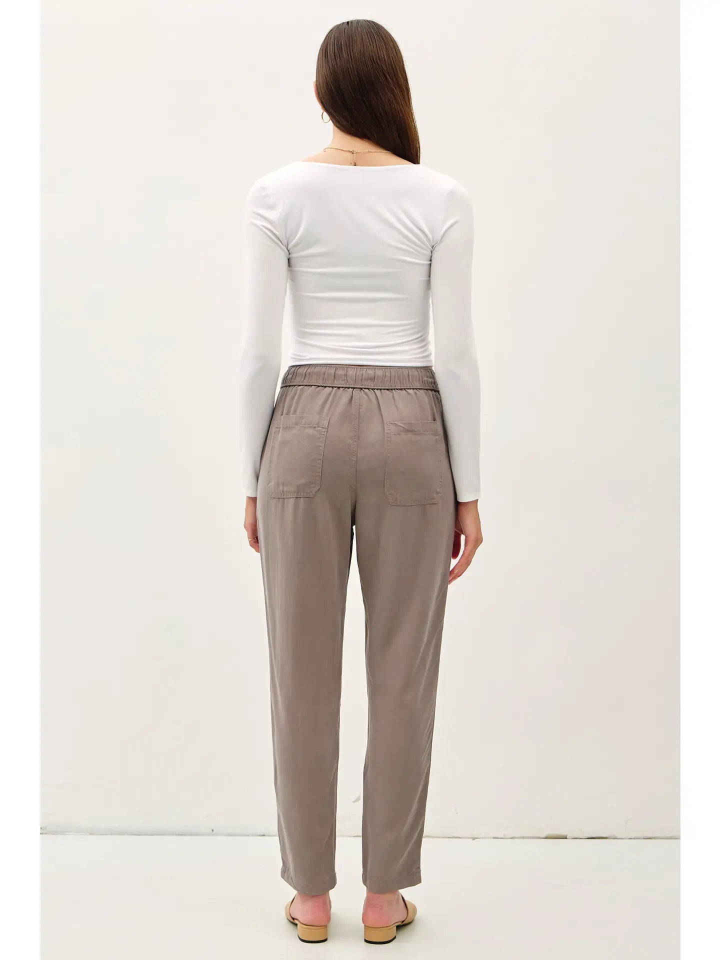 Tencel Tapered Pants Earth Gray
