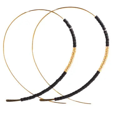 Norah Earrings Black/Beaded Earrings