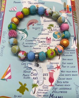 Florida Bracelet - Handmade Clay Beads