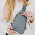 Pinelope Puffer Bum Bag Gray