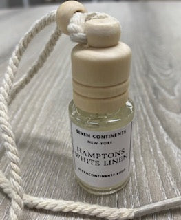 Hamptons White Linen Mini Car Diffuser
