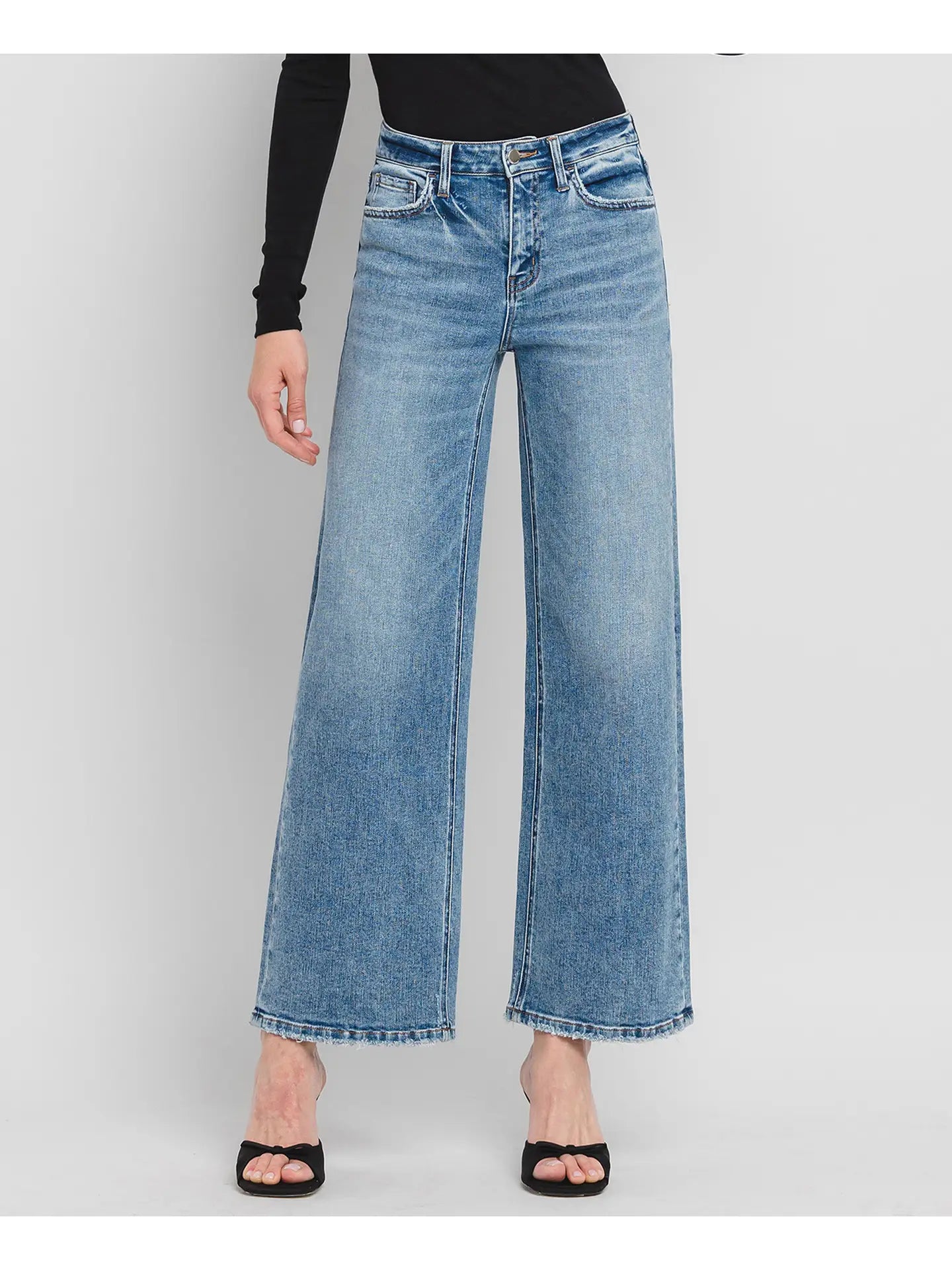 High Rise Wide Leg Jeans