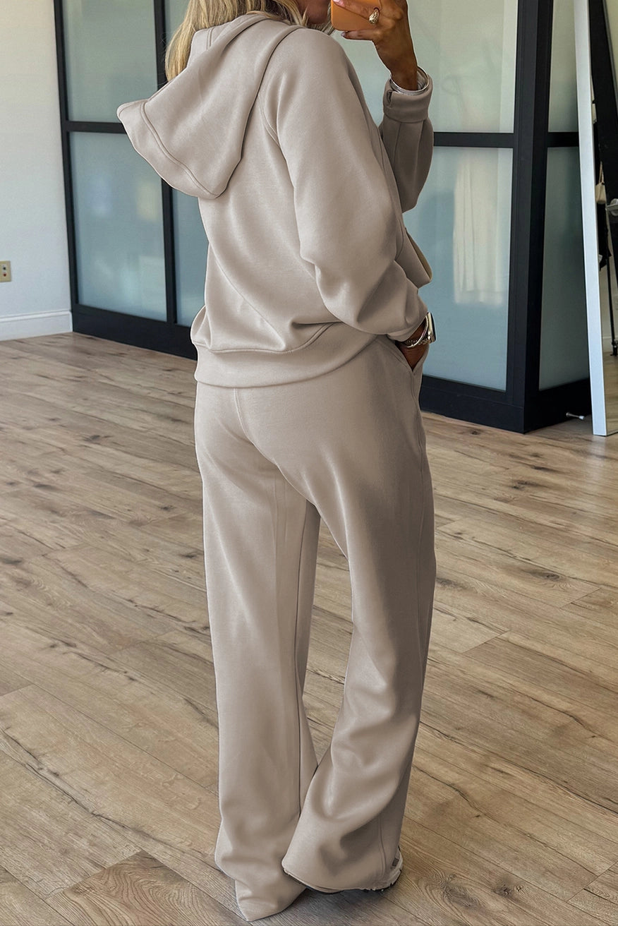2 Piece Hoodie Set Beige