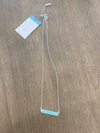 Maui Blue Reversible Mini Bar Necklace
