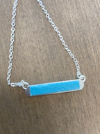 Maui Blue Reversible Mini Bar Necklace