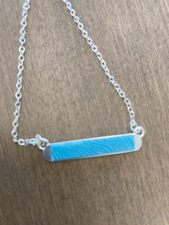 Maui Blue Reversible Mini Bar Necklace