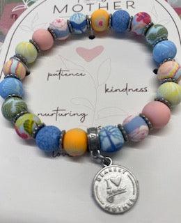 Mother Bracelet - Handmade Clay Beads
