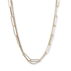 Gold Chain Necklace-Layered Paperclip, Tarnish Proof