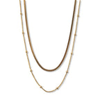 Gold Chain Necklace-Layered Satellite