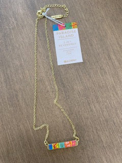 Paradise Island Reversible Mini Bar Necklace