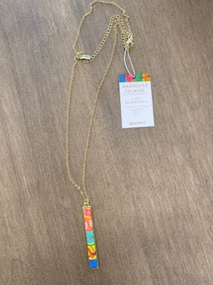 Paradise Island Reversible Vertical Bar Necklace