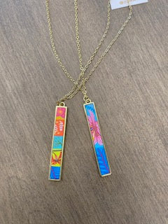 Paradise Island Reversible Vertical Bar Necklace