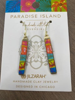 Paradise Island Reversible Mini Bar Earrings