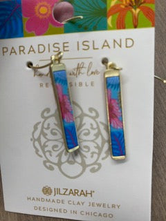 Paradise Island Reversible Mini Bar Earrings