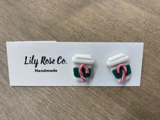 Candy Cane Latte Earrings