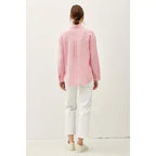 Pinstripe Button Down Shirt Pink