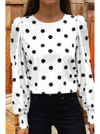 Polka Dot Long Sleeve Blouse