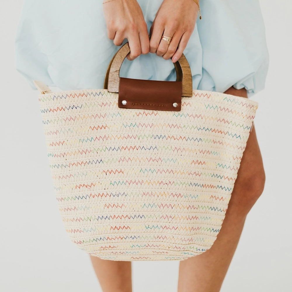 Savannah Straw Tote Beige