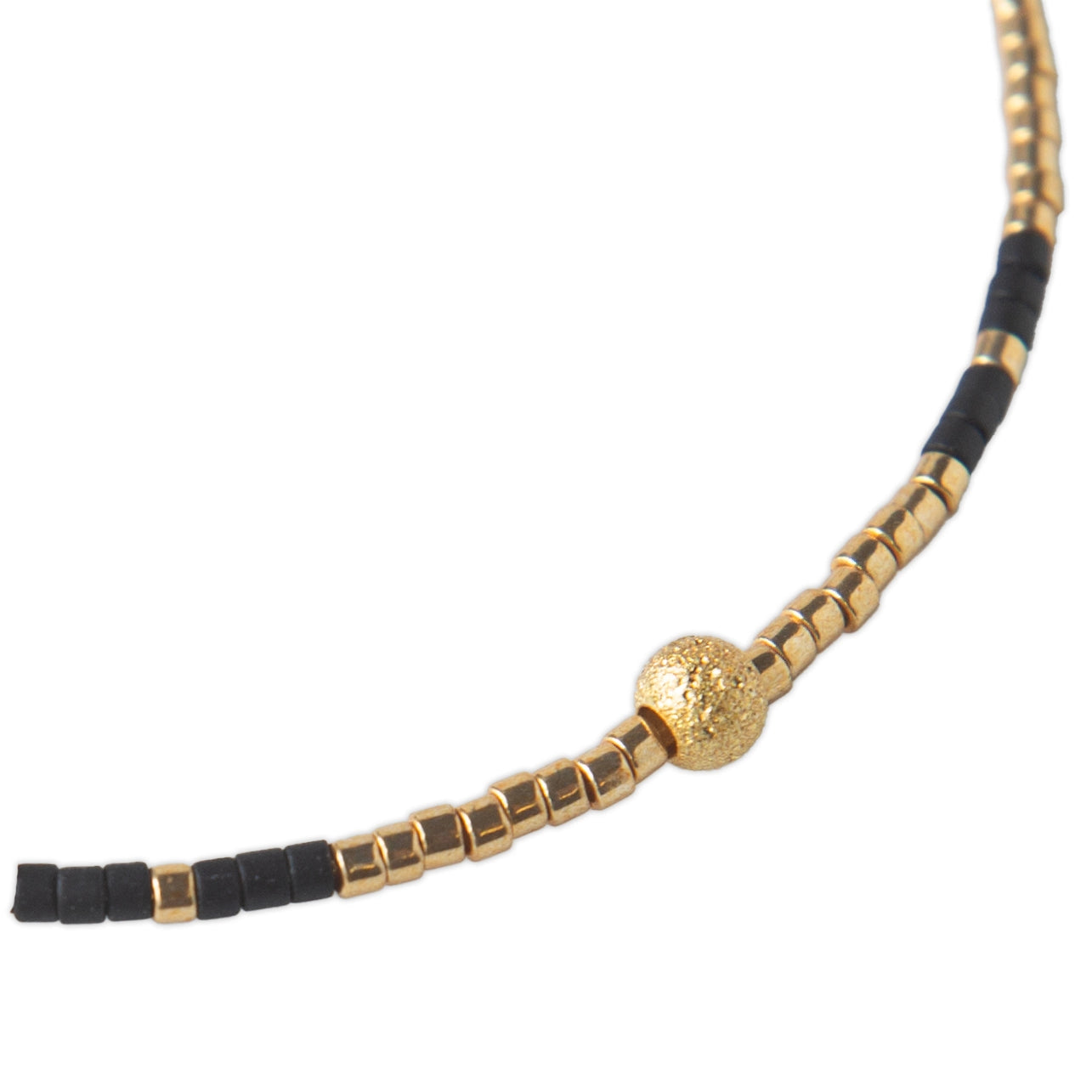 Sprinkles Adjustable Bangle Black Delicate, Layering