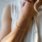 Sprinkles Adjustable Bangle Gold Delicate, Layering