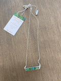 Tropical Green Reversible Mini Bar Necklace