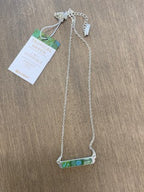 Tropical Green Reversible Mini Bar Necklace