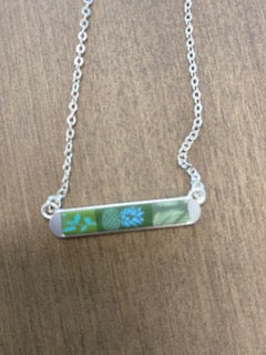 Tropical Green Reversible Mini Bar Necklace