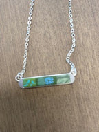 Tropical Green Reversible Mini Bar Necklace