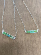 Tropical Green Reversible Mini Bar Necklace