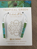 Tropical Green Reversible Mini Bar Earrings