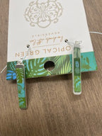 Tropical Green Reversible Mini Bar Earrings