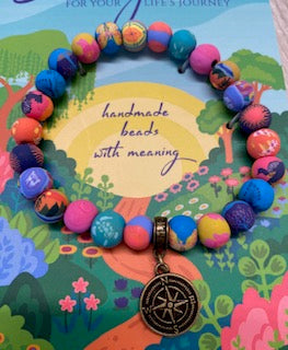 Beads of Wisdom Bracelet - Handmade Clay Beads