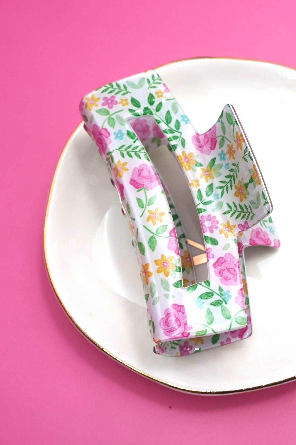 Floral Hair Claw Clips