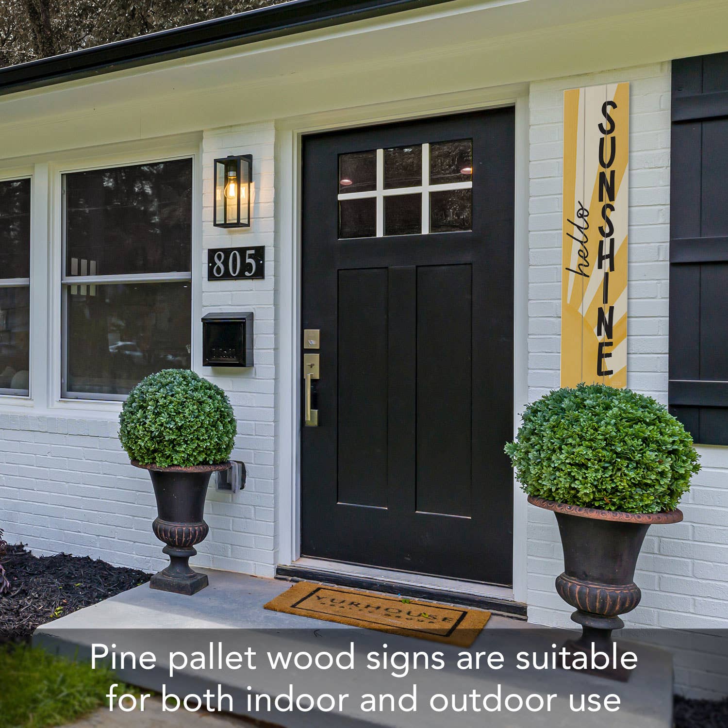"Hello Sunshine" Pallet Wood Porch Welcome Sign