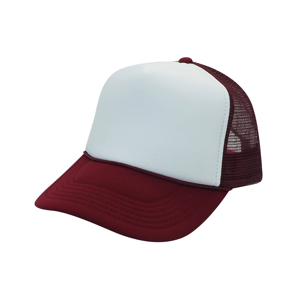 Nissun Classic Trucker Baseball Hats Caps Foam Mesh Blank Solid Two Tone Snapback Adult Youth