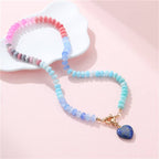 Natural Stone Semi-Precious Glass Mixed Necklace | 40NK9702