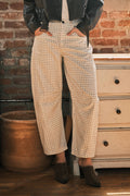 Oxford Plaid Barrel Pants