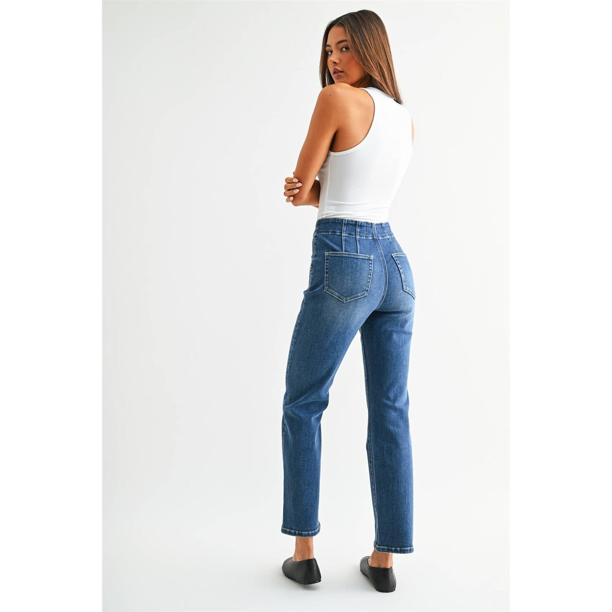 High-Rise Ankle Straight Jean