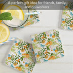 "Sweet Clementine" Tumbled Tile Stone Coaster 4 Pack