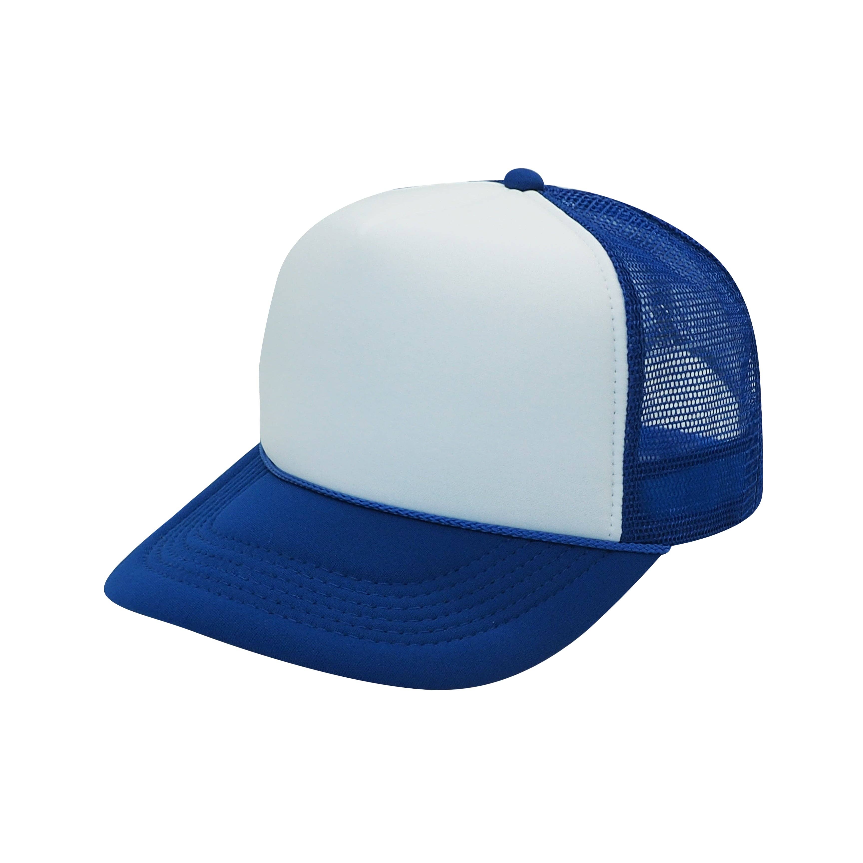 Nissun Classic Trucker Baseball Hats Caps Foam Mesh Blank Solid Two Tone Snapback Adult Youth