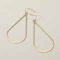 Sleek Metal Open Teardrop Earrings