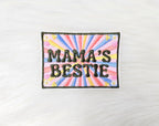 Retro Mama Floral Patch, Mama's Bestie Patch, Mommy and Me Embroidery On Patches