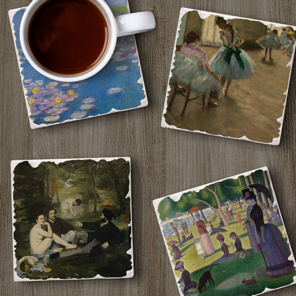 Fine Art "French Impressionists" 4pk Asst. Stone Coasters